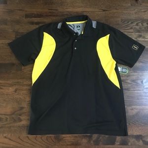 PGA TOUR black and yellow Golf polo